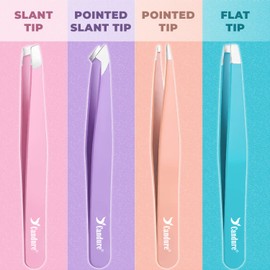 Candure Candure Professionelle Augenbrauen-Pinzette, verbesserte Spitze für Augenbrauen für Präzision – Pinzette aus Edelstahl mit rutschfester Beschichtung für eingewachsene Haare