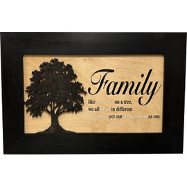 Bellewood Designs Family Tree Hidden Gun Safe - Handcrafted Gun Concealment Decor - Hidden Gun Shelf for Quick Access - Hidden Wall Safe for Secure Storage - Made in USA (Black)