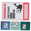 Mipcase Retro Metal No Trespassing Sign Durable Security Camera Warning