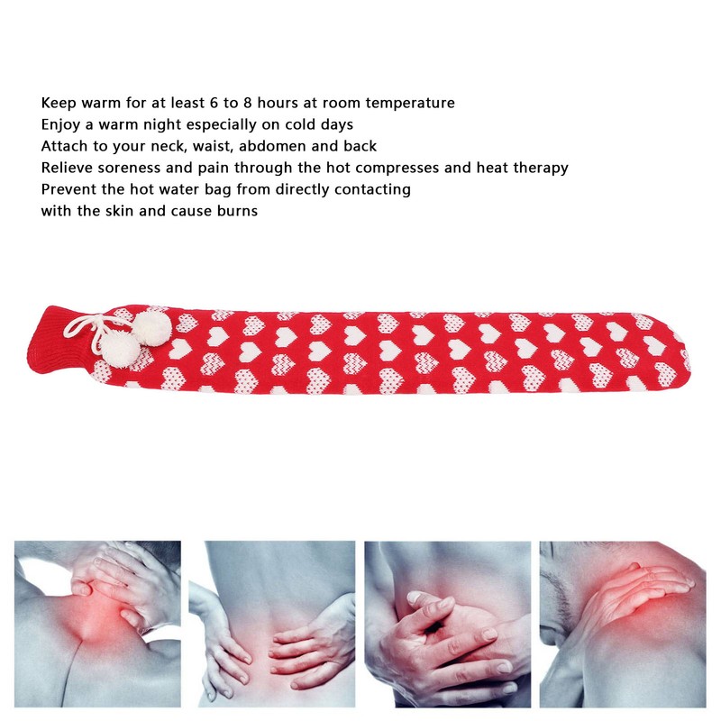 Hot Water Bottle Soft Rubber Knitting Sleeve Hot Water Bag