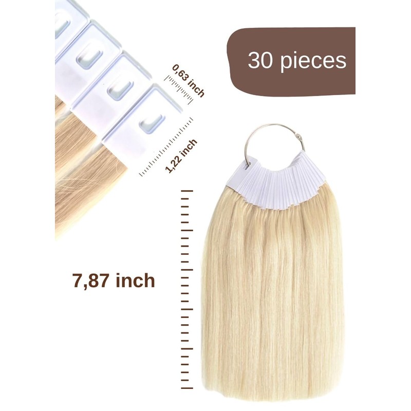 Real Human Hair Swatches Testing Color Samples, 1, Blond