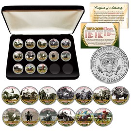 Triple Crown Winners Horse Racing JFK Half Dollar 13-Coin Full Set with Box & CERT