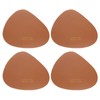 sourcing map 4 Pcs Leather Coasters, Irregular Drinks Coasters for
