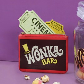 Half Moon Bay Wonka Coin Purse | Coin Purse for Women & Coin Purse Men | Ideal Credit Card Holder & Money Wallet | Wonka Bar Inspired Small Coin Purse & Movie Memorabilia | Coin Pouch & Slim Wallet