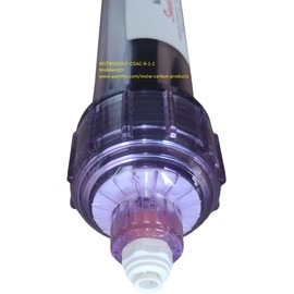 2” by 10” Coconut Shell Activated Carbon Inline Refillable Cartridge Filter Suitable for Under-Sink filters, RO pre and post filter-¼” FNPT X 3/8” Tubing PTC