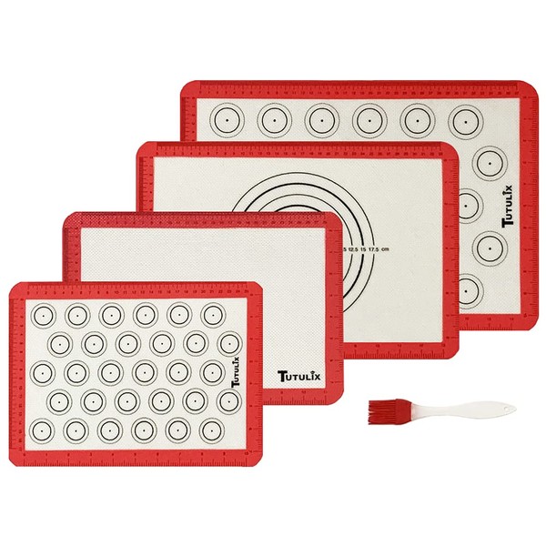 Tutulix Tapetes para hornear antiadherentes reutilizables lavables libres de BPA