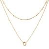 Mikovivi 1 Necklace with Initial Letter and 1 Short Chain,