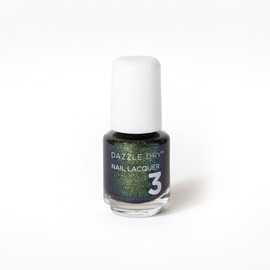 Dazzle Dry Nail Mini Lacquer (Step 3) - Dragonfly - A full coverage, color-shifting, iridescent glittering green. Full coverage glitter. (0.17 fl oz / 5 Manicures)