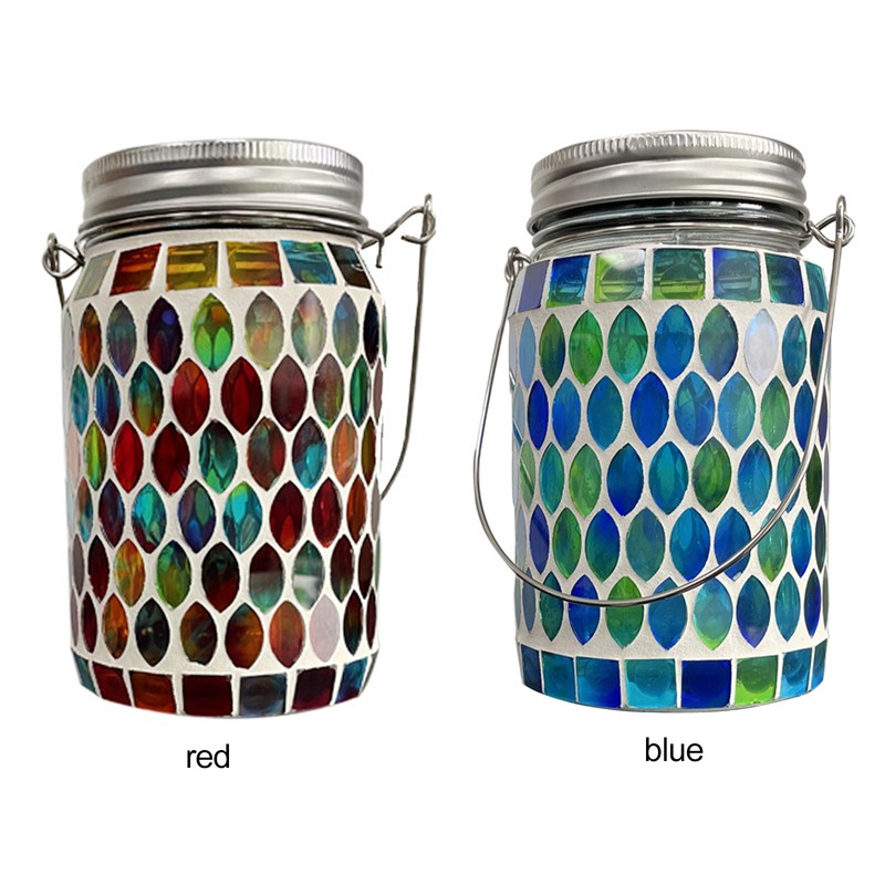 Solar Mosaic Lantern Light IP44 Waterproof Inlaid Fade Resistant Mosaic