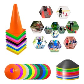 Kit Deportivo Profesional Entranador 6 Conos  6 Platos