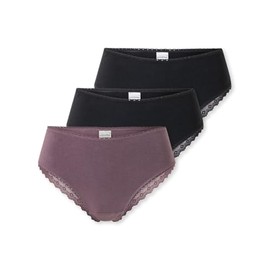 Schiesser Women's 3 Pack Rio Briefs with Lace Modern Multipacks Hipster Panties, Assorted 3_182905, 44 (Pack of 3)