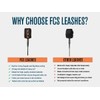 FCS Regular Classic Surfboard Leash – Durable 7mm Cord, Neoprene
