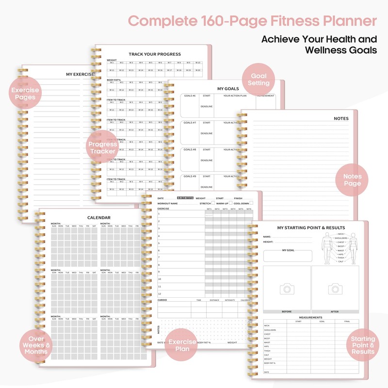 Fitness Workout Journal for Women & Men, A5(5.5" x 8.2")