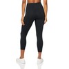 Danskin Women's Crossover Waist Crop Leggings, Black Salt