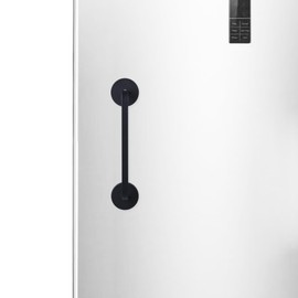 Magnetic Door Handle for Refrigerator, Heavy Duty Magnet Fridge Handle, Replacement Pull Bar for Fridge, Ferrous Entry Door, Metal Garage Door, Black, Pack of 1