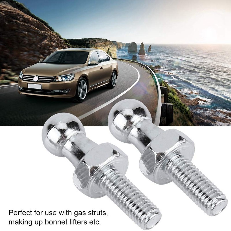 Ball Stud, Fydun 2 Pieces Ball Bolts Galvanised Steel 10