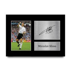 HWC Trading A4 Miroslav Klose Germany Gifts Printed Autograph Picture for Fans and Supporters of Signing - A4