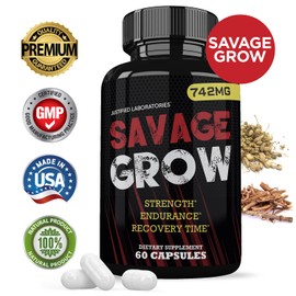 (3 Pack) Savage Grow 742MG All Natural Advanced Men's Health Formula 180 Capsules