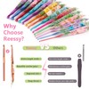 Reessy 7mm Crochet Hooks, Aluminium Crochet Hook with Transparent Dried