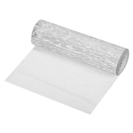 MECCANIXITY Crepe Paper Roll Crepe Paper Decoration 8.3ft Long 5.9 Inch Wide for Wedding Ceremony Various Festivals Decoration, Silver