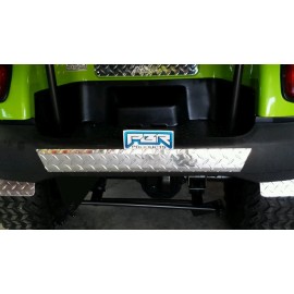 PBR Yamaha G16 G22 Golf Cart Diamond Plate Polished Alum Rear Bumper Cover Made USA