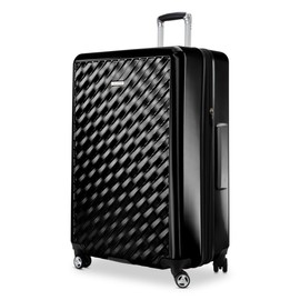 Ricardo Beverly Hills Melrose Hardside Expandable Luggage with Lightweight Construction for Smooth Traveling, Stylish, Durable, and Spacious, Men and Women, Black, Check-In Medium 25-Inch