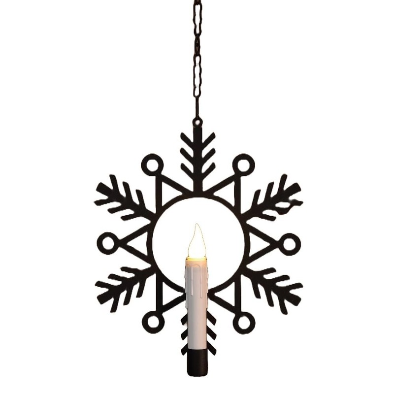 Noma Hanging Snowflake, Black, 29 cm (Pack of 1)