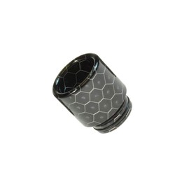 Armerah Snakeskin 810 Drip Tip eCig Mouthpiece Short/Wide Epoxy Resin Single Black