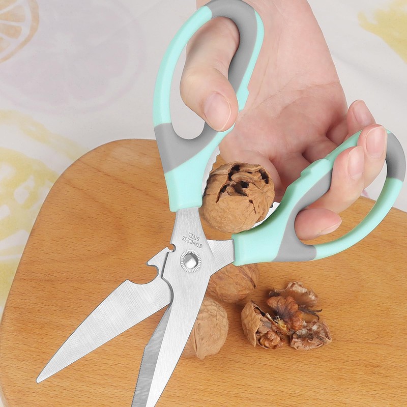 Vutyvve Kitchen Scissors, Stainless Steel Blades, Soft Grip, Multifunctional Kitchen