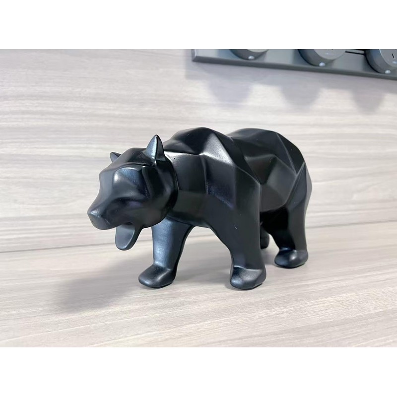 SMRTHMRT Abstract Geometric Sculptures,Creative Animals/Bear Statues Collectible Figurines for Home