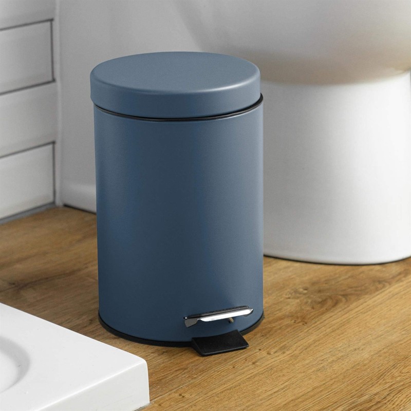 Harbour Housewares 3 Litre Bathroom Pedal Bin With Inner Bucket