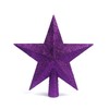 YYCRAFT Glitter Star Tree Topper Christmas Decoration-8 Inch,Purple
