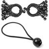 50 Pieces 20cm Length 5mm Rubber Cords Black Rubber Tensioners