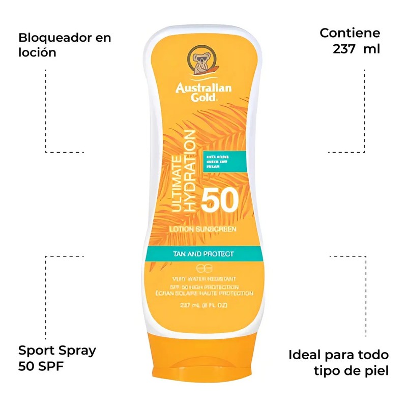 Bloqueador Australian Gold Protector Solar Fps 50 Loción