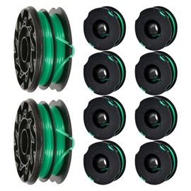 Aepiraza DF-080 Dual Line Replacement Spools Compatible with Bl-ack Dec-ker GH1100 GH1000 GH2000 Electric String Grass Trimmer Lawn Edger, DF-080-BKP Dual Line Automatic Feed Spool (10 Pack)