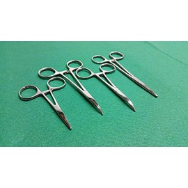 4 Assorted Mosquito HEMOSTAT Forceps STR+CVD SURGIVAL VETERINAY Instruments