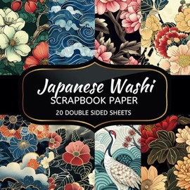 Japanese Washi Scrapbook Paper: 20 Sheets Double Sided Color, Decoupage, Junk Journal & DIY Projects, Decorative Craft Paper Pad for Scrapbooking
