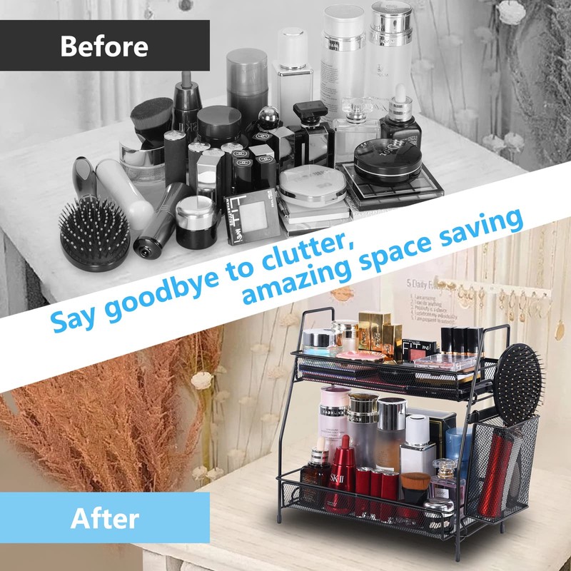 LEMIKKLE Countertop organizer for bathroom counter, the organizer for bedroom,