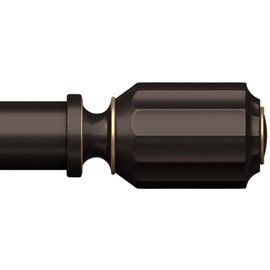 Box Space Curtain Rods for Windows 66 to 120 inch -1 inch Diameter Oil Rubbed Bronze Curtain Rods Adjustable Decorative Heavy Duty Long Curtain Rod for Living Room Bathroom Bedroom Outdoor Patio