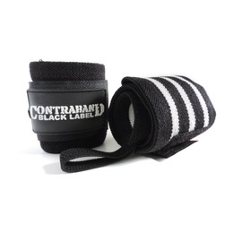 Contraband Black Label 1001 Weight Lifting Wrist Wraps w/ Thumb Loops (PAIR) - Competition Grade Wrist Support USPA Approved for Powerlifting, Bodybuilding, Strongman (36in , EXTREME (WHITE))