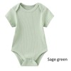 Ruliby Newborn Baby Romper Ribbed Infant Boy Bodysuit One-Piece Outfit
