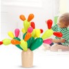 Wooden Children Puzzle Balancing Cactus Toy Assembled Building Blocks