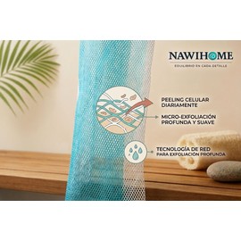 Esponja de Baño tipo Africana Exfoliante Corporal 65 cm, Zacate de Baño y Estropajo de Nylon de Secado Rápido y Limpieza Profunda para el Cuerpo, para Bañarse. (African Net Sponge)
