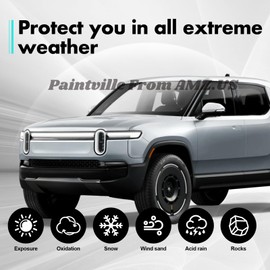 Paintville for Rivian R1T 2021 2022 2023 2024 2025 TPU PPF HD Clear Paint Protective Film Custom Fit Anti Scratch Self Healing Shield Guard Car Finishing Accessories for Lower Door Section