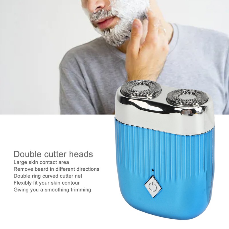 Electric Hair Clipper Double Cutter Heads Washable Stainless Steel Men