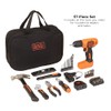 BLACK+DECKER 8V Drill & Home Tool Kit, 57 Piece (BDCD8PK)