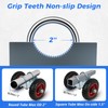 8 Inch Rolling Gate Wheels, Double U-Bolts Rubber Rolling Carrier