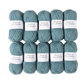 Knit Picks Wool of The Andes Worsted Weight Blue 100% Wool Yarn (10 Balls - Fjord Heather)