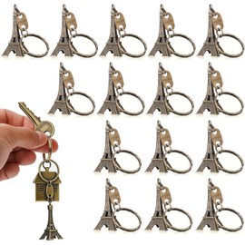 Torre Eiffel Llaveros, 15 Piezas Decorativas De Zinc Aleación, Llavero De La Torre Eiffel Para Souvenirs De París, Regalos Para Fiestas Temáticas Francesas Y Decoración Personal