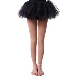 Frola Girls' Opaque Footless Tights Ultra Soft Solid Colored Dance Tights Age(11-13 Years,Light Suntan)